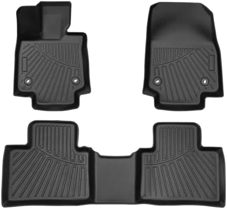 Powerty Floor Mats for 2023 2024 2025 2026 Lexus RX RX350 RX350h RX500h (NOT for RX450h+ PHEV) All Weather 3D TPE Anti-Slip Car Liners for 1st & 2nd Row Accessories