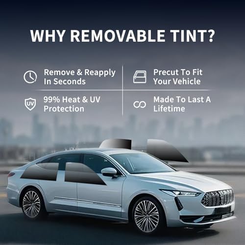 Car Side Window Tinting (Camry Only) Detachable and Easy to Install Sun Protection UV Protection Privacy Protection Snow Blindness Protection (33% Shade Color 2019-2024)