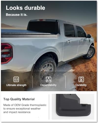 Kiwi Master No Drill Mud Flaps for 2022-2026 Ford Maverick