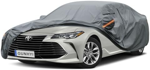 GUNHYI Premium Car Cover Custom Fit Toyota Avalon, 16 Layers Heavy Duty Car Cover Waterproof All Weather with Zipper Door for Sun Rain Snow Dust Uv Protection