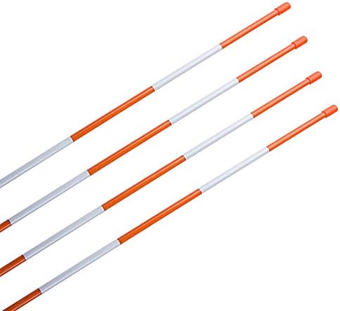Sunnyglade 100PCS 48" Driveway Marker 5/16" Dia Reflective Driveway Poles