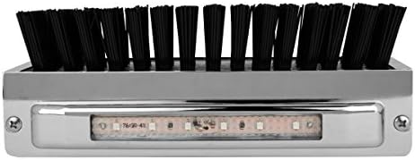 GG Grand General Chrome Aluminum 7-1/2" (L) x 2-5/8" (H) x 3" (D) Boot Caddies, black brush w/amber/clear led, 98981