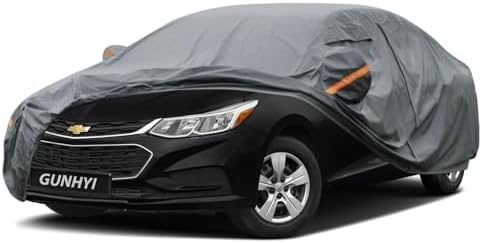 GUNHYI Premium Car Cover Custom Fit Chevrolet Cruze Sedan, 16 Layers Heavy Duty Car Cover Waterproof All Weather with Zipper Door for Sun Rain Snow Dust Uv Protection