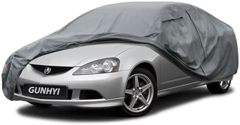 GUNHYI Premium Car Cover Custom Fit Acura RSX, 16 Layers Heavy Duty Car Cover Waterproof All Weather with Zipper Door for Sun Rain Snow Dust Uv Protection