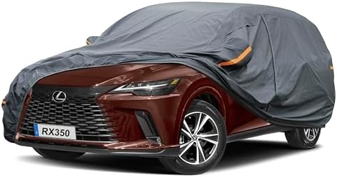 GUNHYI Premium Car Cover Custom Fit Lexus RX350 (2015-2026), 16 Layers Heavy Duty Car Cover Waterproof All Weather with Zipper Door for Sun Rain Snow Dust Uv Protection