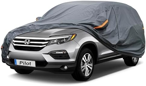 GUNHYI Premium Car Cover Custom Fit Honda Pilot (2008-2026), 16 Layers Heavy Duty Car Cover Waterproof All Weather with Zipper Door for Sun Rain Snow Dust Uv Protection