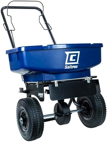 CHAPIN 88000A SaltPro 80 lb Salt Spreader, Walk-Behind, Ice Melt, 10" Tires