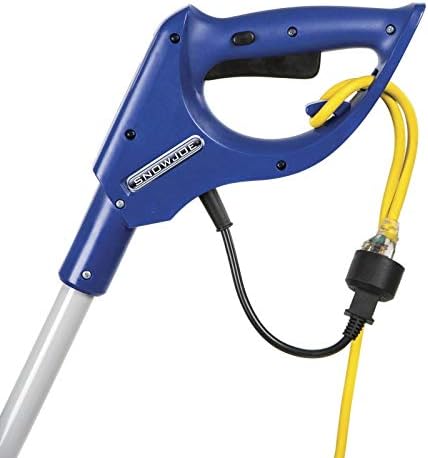 Snow Joe 324E Electric Snow Shovel with LED Headlight, Fast, Back-Saving Snow Thrower for Driveway and More, 10 Amp, 11 Inches, Blue
