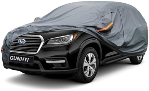 GUNHYI Premium Car Cover Custom Fit Subaru Ascent, 16 Layers Heavy Duty Car Cover Waterproof All Weather with Zipper Door for Sun Rain Snow Dust Uv Protection