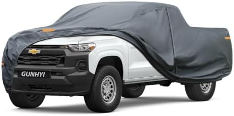 GUNHYI Premium Truck Cover Custom Fit Chevrolet Colorado, 16 Layers Heavy Duty Truck Cover Waterproof All Weather with Zipper Door for Sun Rain Snow Dust Uv Protection