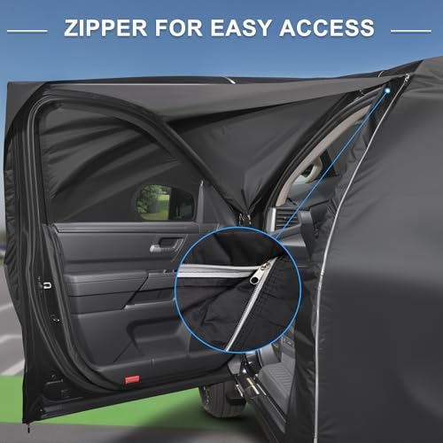 X AUTOHAUX Waterproof Full Car Cover for Toyota Tundra 210D-PU w/Zipper