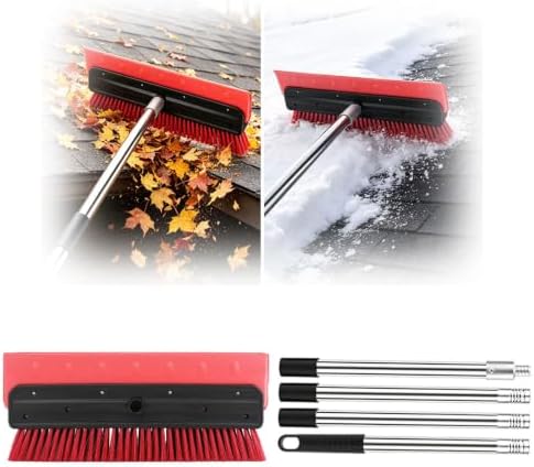 5‑21FT Roof Snow Rake, Roof Snow Removal Tool for Clearing Fallen Leaves
