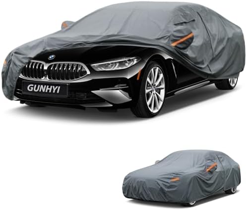 GUNHYI Premium Car Cover Custom Fit BMW 8-Series Gran Coupe, 16 Layers Heavy Duty Car Cover Waterproof All Weather with Zipper Door for Sun Rain Snow Dust Uv Protection