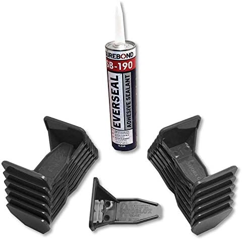 SnoBlox® Deuce Snow Guards for Metal Steel Corrugated Roof (25 Pieces with Adhesive) (Dark Gray)