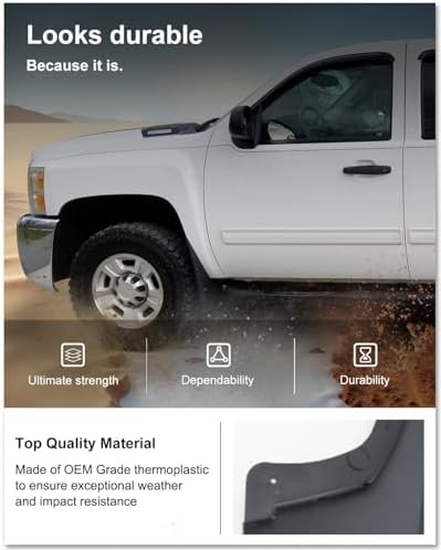 Kiwi Master Mud Flaps for 2007-2013 Chevy Silverado 1500/2500/3500