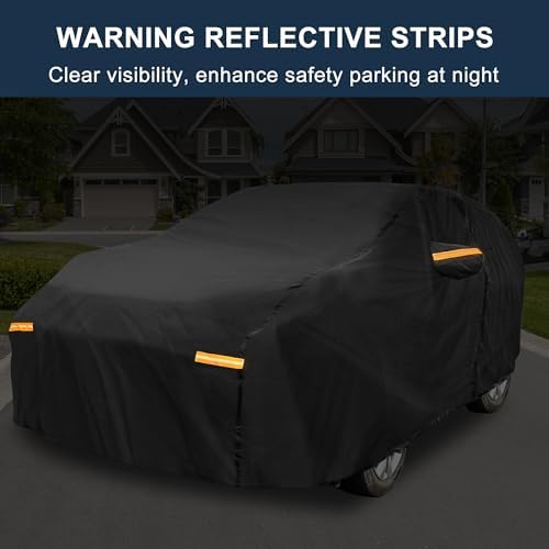 X AUTOHAUX Waterproof Full Car Cover for Toyota Sienna 210D-PU w/Zipper