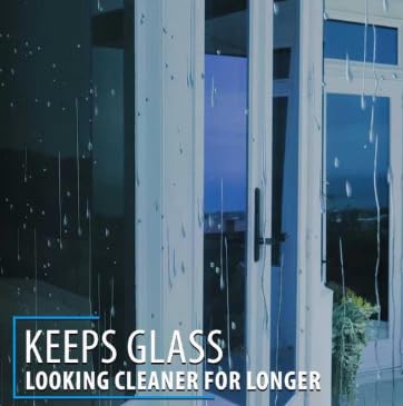 Clear-Fusion V Water Repellent Coating, Protective Glass Coating for Shower Doors, Easy Application, Seals and Protects Glass, soap scum Repellent. 4oz