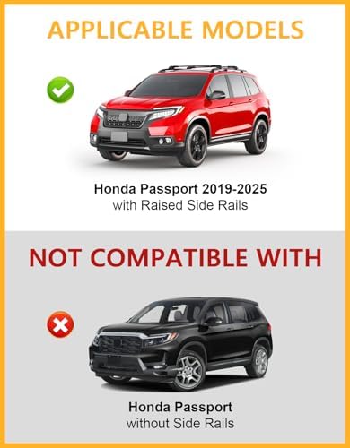 Tuyoung 300lbs Lockable Roof Rack Cross Bars for Honda Passport 2019-2025