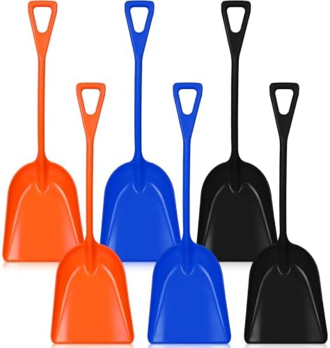Frienda 6 Pcs Plastic Snow Shovel Large Scoop Shovel, Multicolor
