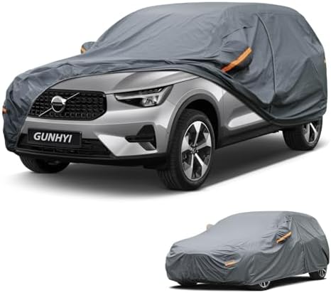 GUNHYI Premium Car Cover Custom Fit Volvo XC40, 16 Layers Heavy Duty Car Cover Waterproof All Weather with Zipper Door for Sun Rain Snow Dust Uv Protection