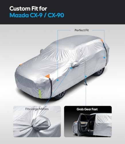 Wigoo Mazda CX-9 2007-2023 CX-90 2024-2026 Car Cover, Waterproof