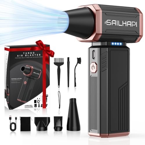 Compressed Air Duster 300000RPM, Cordless Electric Dust Blower