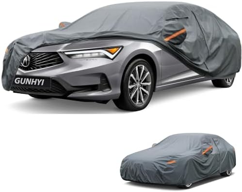 GUNHYI Premium Car Cover Custom Fit Acura Integra(2022-2026), 16 Layers Heavy Duty Car Cover Waterproof All Weather with Zipper Door for Sun Rain Snow Dust Uv Protection