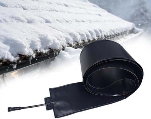 Heated Snow Melting Mats,12cm Roof Heat Tape PVC Flexible Snow Melting Mat,Outdoor De-Ice Melt Mats for Gutters Downspouts,Winter Removal and Ice Melt Products,150cm/4.9ft
