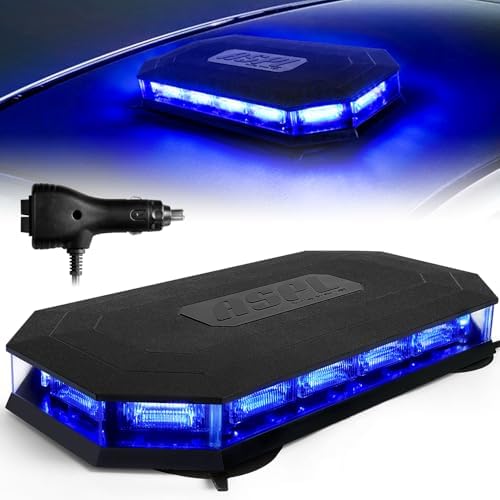 ASPL 16.5 Inch Roof Top Beacon Warning Strobe Light for Trucks Blue