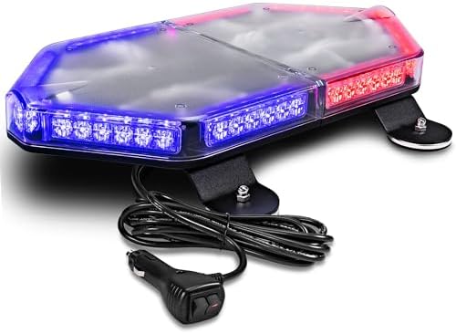 LAMPHUS NanoFlare 17 Inch 56W Blue Red Police LED Strobe Light Bar, Trucks