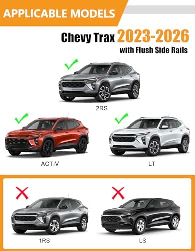 KINGGERI 300lbs Roof Rack Cross Bars for Chevrolet Chevy Trax 2023-2026