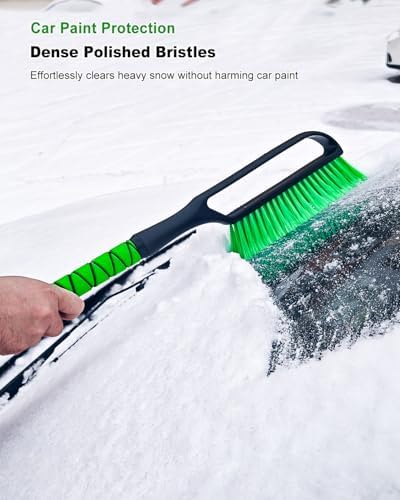 SEAAES Snow Brush with Ice Scraper and Emergency Snow Shovel for Car