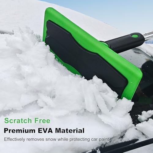 SEAAES 55 Inch Snow Broom and Ice Scraper for Truck SUV Windshield
