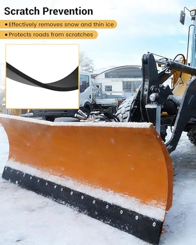 60 x 4 x 3/4 Inch Polyurethane Snow Plow Cutting Edge | Fit for ATV Tractors, Skid Steers & UTVs Snow Pusher Cutting Edge, Heavy Duty Replacement Blade for Front Snow Blade Plow