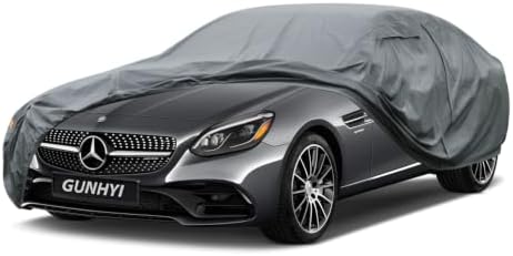GUNHYI Premium Car Cover Custom Fit Mercedes-Benz SLC-Class/SLK-Class, 16 Layers Heavy Duty Car Cover Waterproof All Weather with Zipper Door for Sun Rain Snow Dust Uv Protection