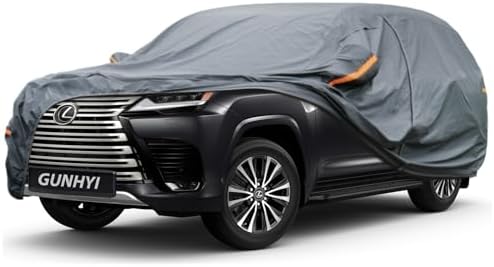 GUNHYI Premium Car Cover Custom Fit Lexus LX, 16 Layers Heavy Duty Car Cover Waterproof All Weather with Zipper Door for Sun Rain Snow Dust Uv Protection
