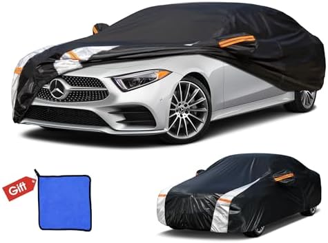 Mercedes-Benz C-Class/CLA-Class Sedan Car Cover 100% Waterproof All Weather, Car Cover Custom Fit 2004-2026 C500/C550/C450/C400/C300/C350/AMG, Outdoor car Cover Rain Sun UV Protection.