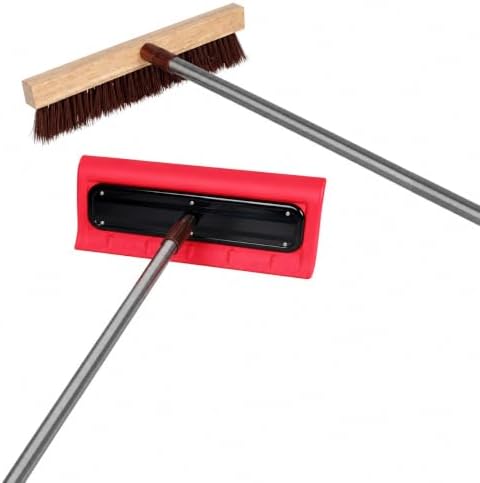 Leaf Roof Brush & Snow Rake 2-in-1,Leaf Removal Tool & Roof Cleaning Brush