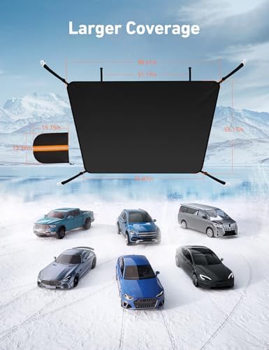 AstroAI Windshield Cover for Ice and Snow, Frost Protector Car Snow Cover