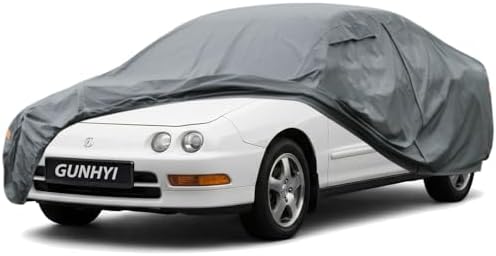 GUNHYI Premium Car Cover Custom Fit Acura Integra Coupe(1986-2001), 16 Layers Heavy Duty Car Cover Waterproof All Weather with Zipper Door for Sun Rain Snow Dust Uv Protection