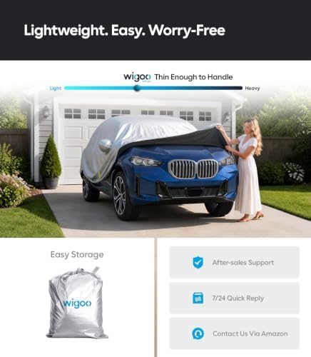 Wigoo BMW X5 Car Cover 2007-2026, Waterproof All Weather Protection