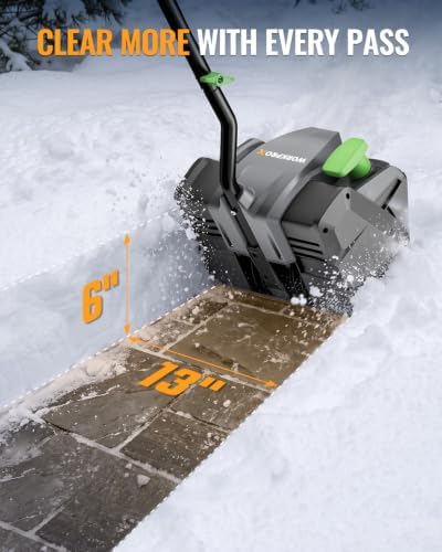 WORKPROX Cordless Snow Shovel, 13-Inch, 20V Battery Included
