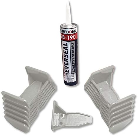 Deuce Snow Guards for Metal Steel Corrugated Roof (25 Pieces with Adhesive) (Light Gray)