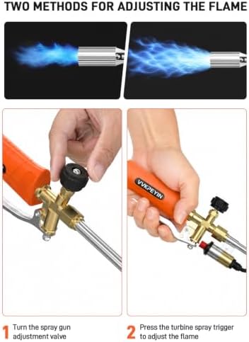 Propane Torch Weed Burner, 2-in-1 Weed Torch & Brazing Torch with 12FT Hose