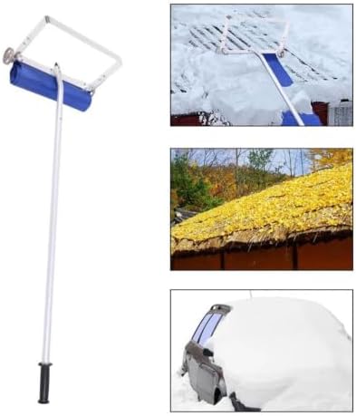 Roof Snow Rake for Snow Removal, Heavy‑Duty Aluminum Sectional Poles