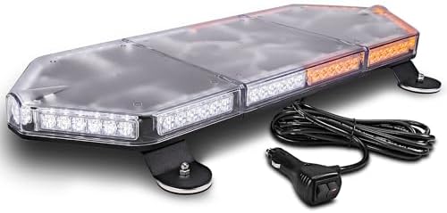 LAMPHUS NanoFlare 26 Inch 80W Amber White LED Strobe Light Bar For Truck