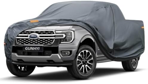 GUNHYI Premium Truck Cover Custom Fit Ford Ranger, 16 Layers Heavy Duty Truck Cover Waterproof All Weather with Zipper Door for Sun Rain Snow Dust Uv Protection