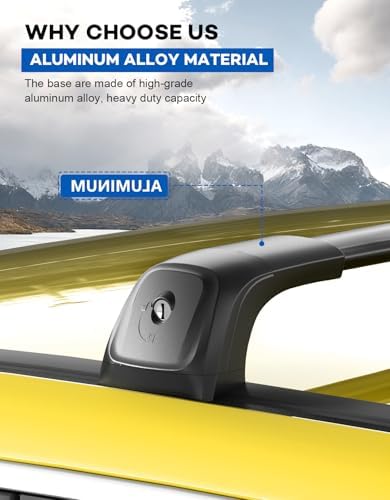 Wonderdriver 330lbs Roof Rack Cross Bars for Kia Soul 2014-2019