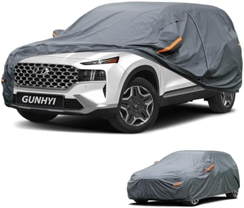 GUNHYI Premium Car Cover Custom Fit Hyundai Ioniq 5, 16 Layers Heavy Duty Car Cover Waterproof All Weather with Zipper Door for Sun Rain Snow Dust Uv Protection
