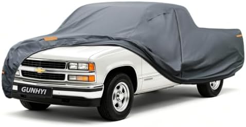 GUNHYI Premium Truck Cover Custom Fit Chevrolet S10, 16 Layers Heavy Duty Truck Cover Waterproof All Weather with Zipper Door for Sun Rain Snow Dust Uv Protection